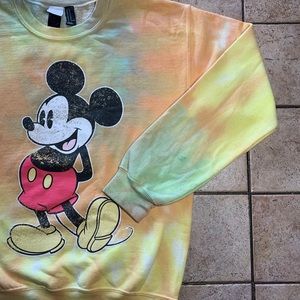 Mickey Mouse Tie Dye Crewneck Sweatshirt